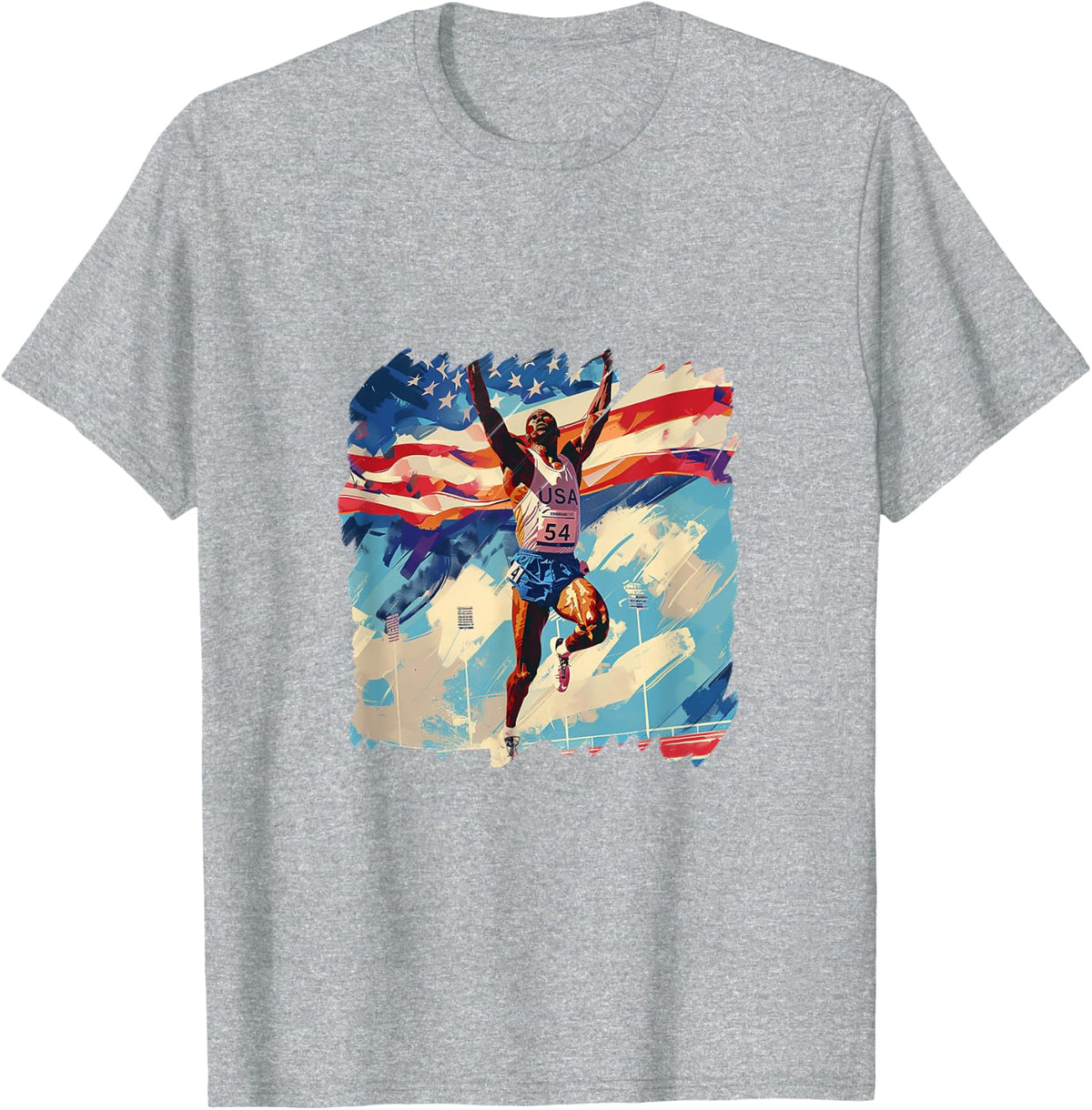 Team USA Olympics Track & Field T-Shirt - Heather Grey