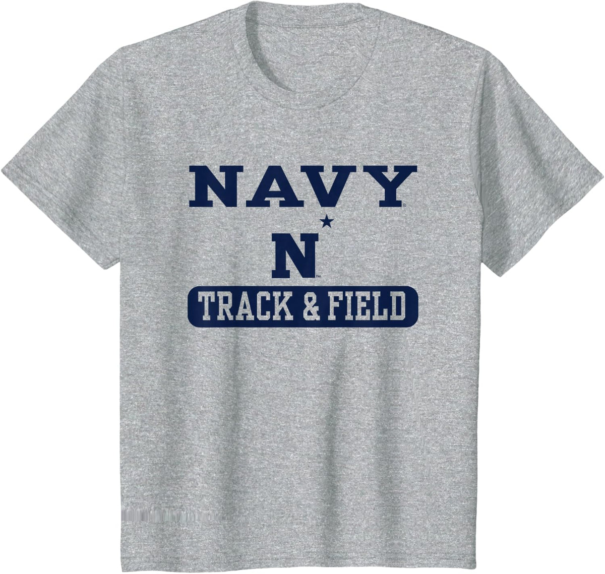 Navy Midshipmen Track & Field Officially Licensed T-Shirt - Heather Grey